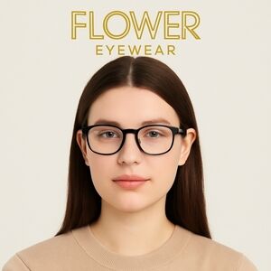 FLOWER Eyewear Blue Light Blocking Glasses – Style: HAZEL – Black